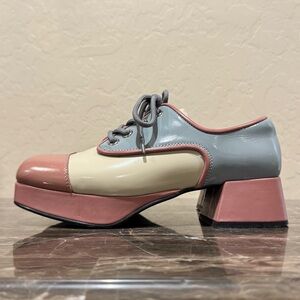 Jeffrey Campbell School Platform Wingtip Derby Shoes